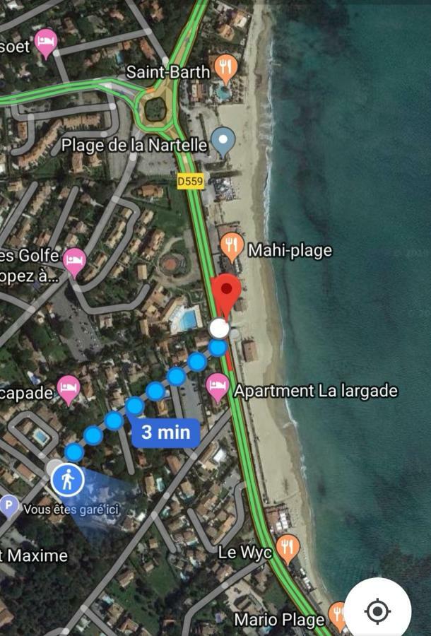 Appartement Sainte-Maxime, Plage De La Nartelle Exterior foto